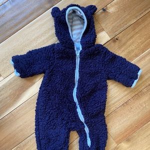 Baby boy fuzzy warm one piece